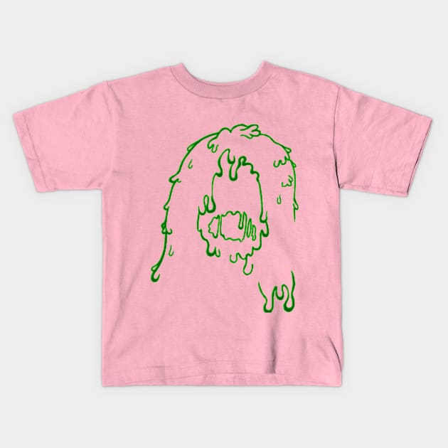 Green Slime Kids T-Shirt by LukahDrawsShit